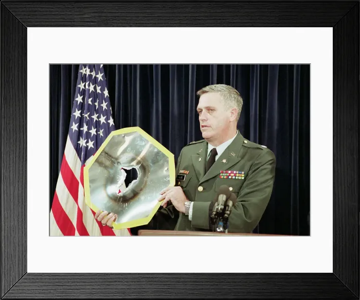 Framed Print : Army Colonel Holding Burnt Aluminum Framed Print : Army Colonel Holding Burnt Aluminum