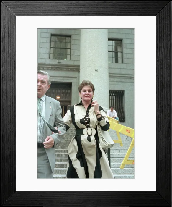 Framed Print : Leona Helmsley Leaving Court Framed Print : Leona Helmsley Leaving Court