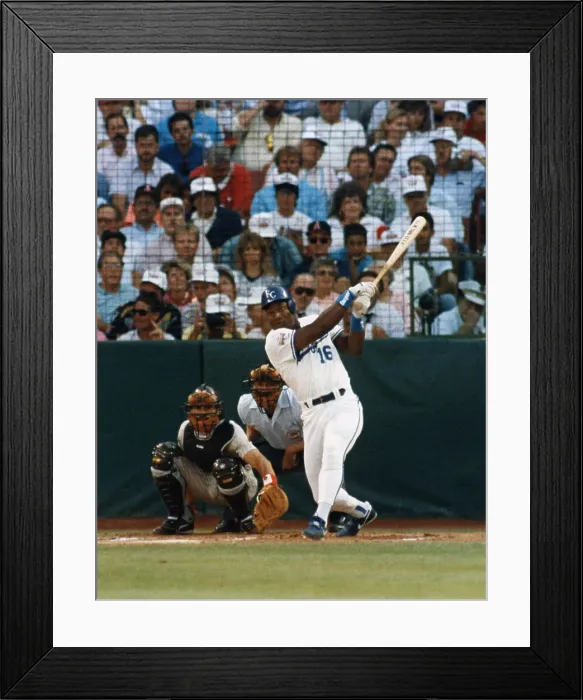 Framed Print : Bo Jackson Swinging Baseball Bat
