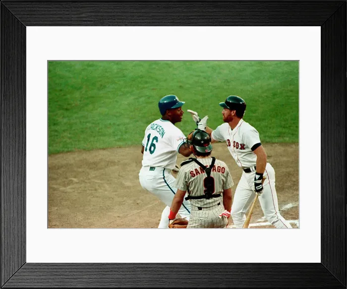 Framed Print : Wade Bogs Congratulating Bo Jackson Framed Print : Wade Bogs Congratulating Bo Jackson