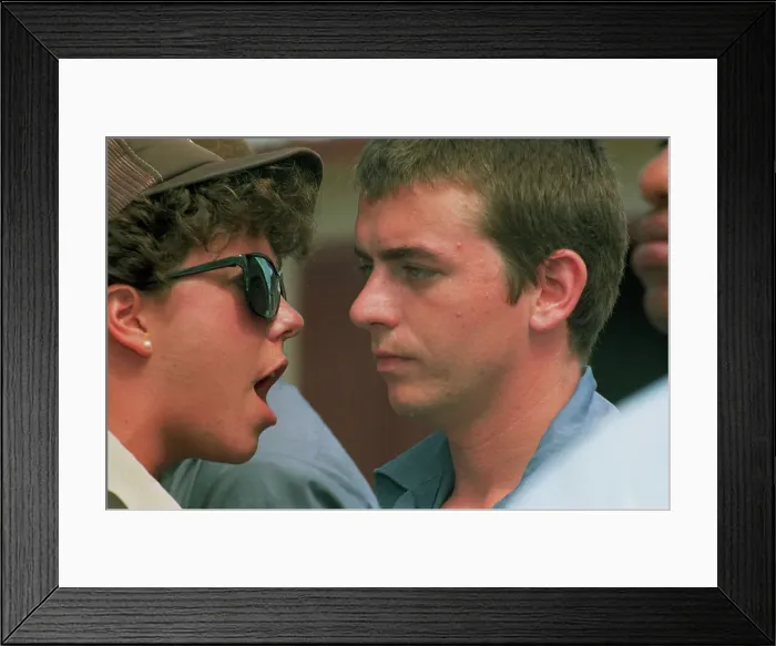 Framed Print : Officer Sandra Swank Screaming at Inmate Framed Print : Officer Sandra Swank Screaming at Inmate