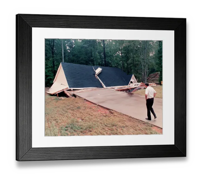 Framed Print : Flooding Destroys Home Framed Print : Flooding Destroys Home