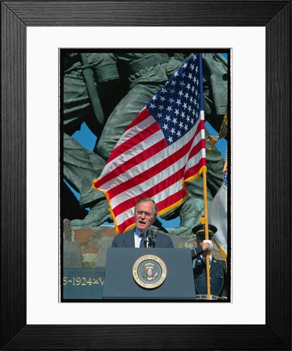 Framed Print : President Bush Giving a Speech Framed Print : President Bush Giving a Speech