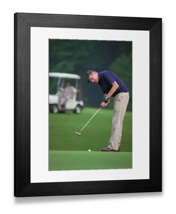Framed Print : George Bush Playing Golf Framed Print : George Bush Playing Golf