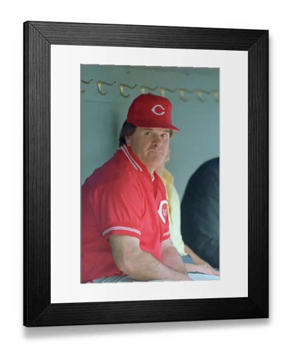 Framed Print : Pete Rose Watching His Team Workout Framed Print : Pete Rose Watching His Team Workout