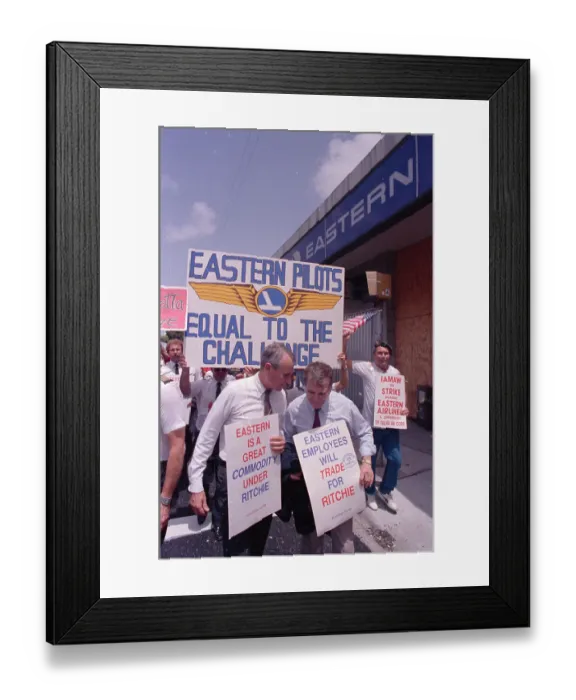 Framed Print : Union Presidents Talk While Marching Framed Print : Union Presidents Talk While Marching