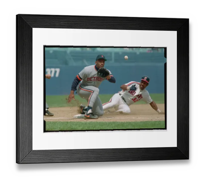 Framed Print : Joe Carter Sliding Into Third Base