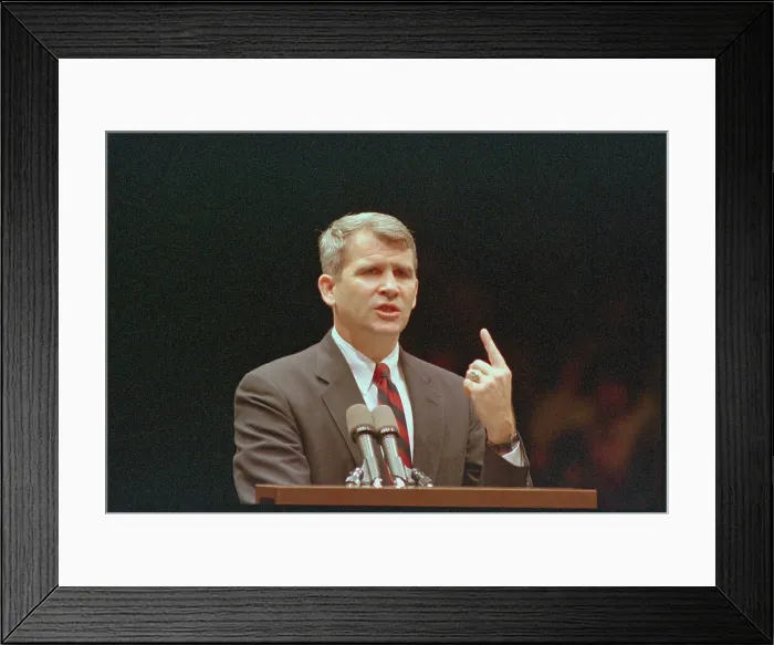 Framed Print : Oliver North Gesturing While Speaking Framed Print : Oliver North Gesturing While Speaking