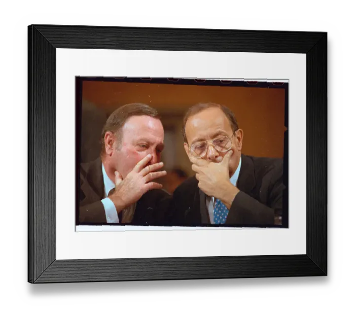 Framed Print : Senator Alan Dixon and Alfonso D'Amato Framed Print : Senator Alan Dixon and Alfonso D'Amato