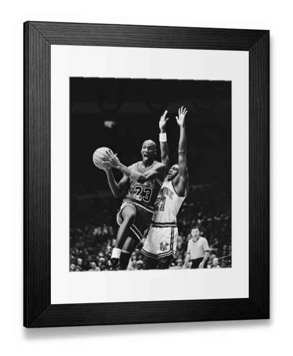 Framed Print : Gerald Wilkins Guarding Michael Jordan Framed Print : Gerald Wilkins Guarding Michael Jordan