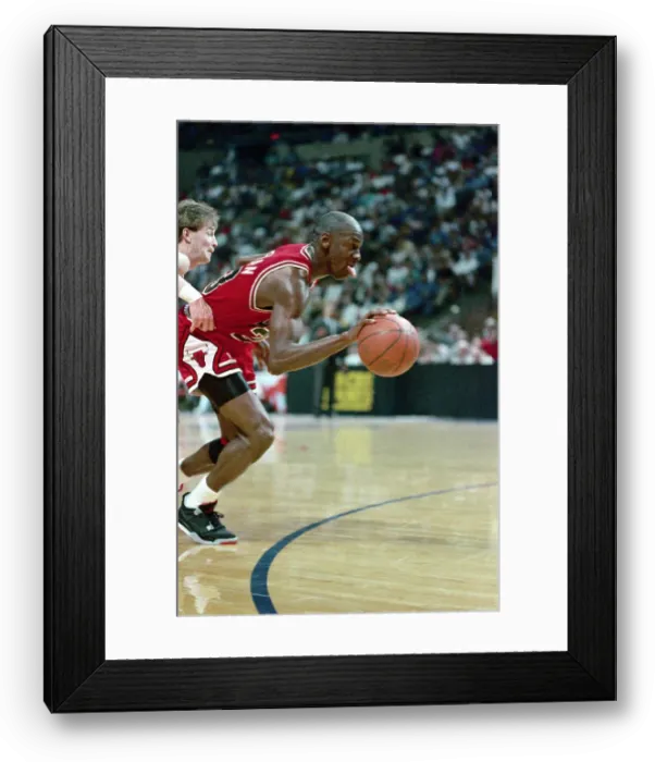 Framed Print : Profile of Michael Jordan In Action Framed Print : Profile of Michael Jordan In Action