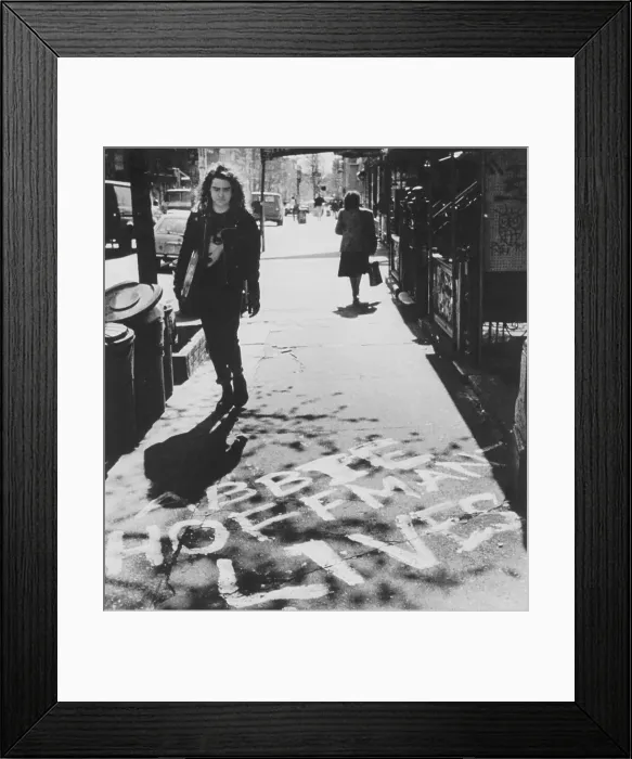 Framed Print : Abbie Hoffman Lives Painted on Sidewalk Framed Print : Abbie Hoffman Lives Painted on Sidewalk