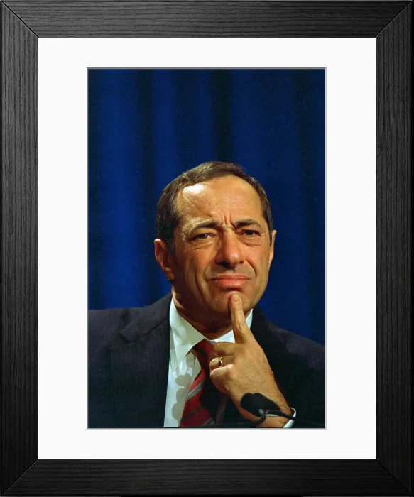 Framed Print : Portrait of Mario Cuomo Framed Print : Portrait of Mario Cuomo