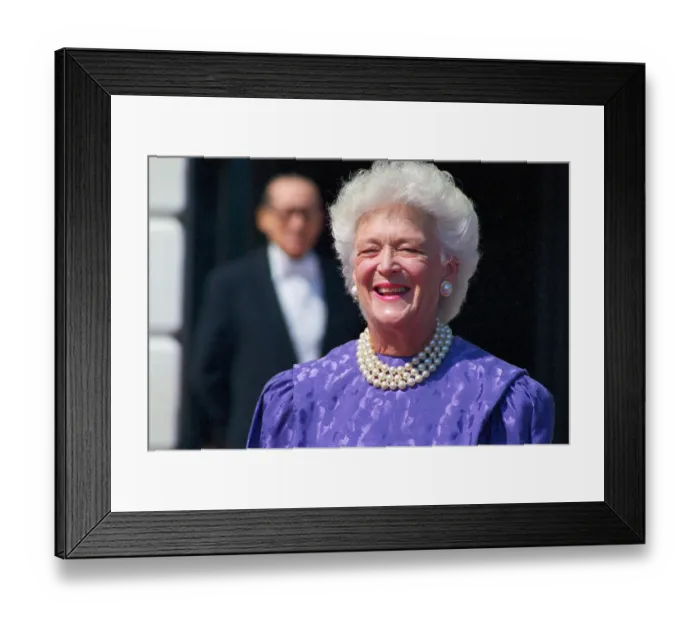 Framed Print : Portrait of Barbara Bush Framed Print : Portrait of Barbara Bush