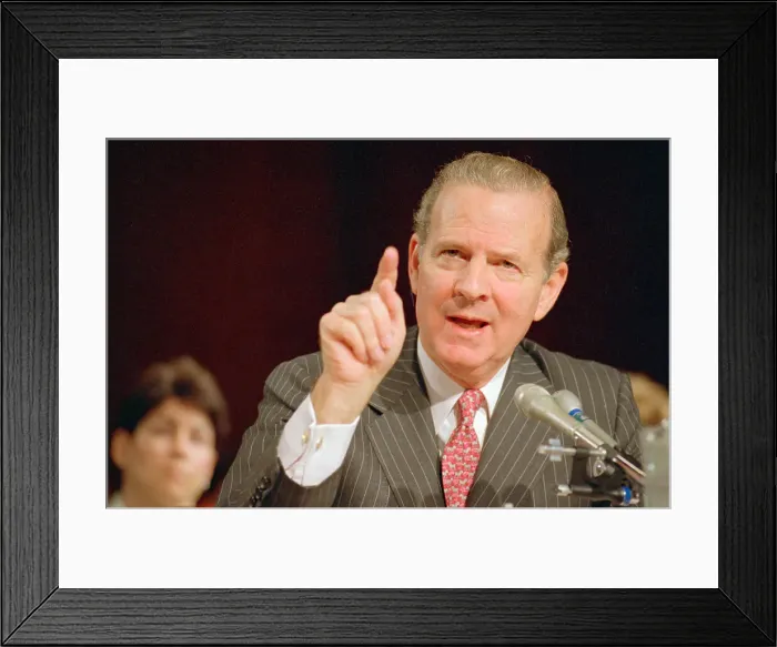 Framed Print : James Baker Gesturing with Hand Framed Print : James Baker Gesturing with Hand