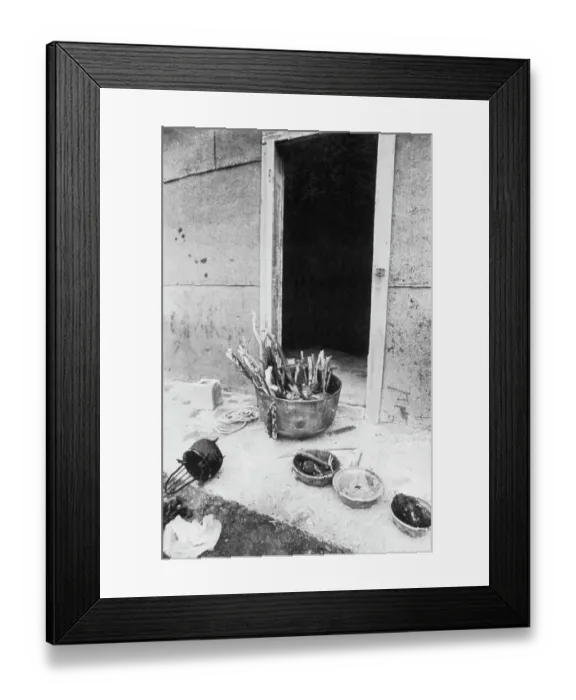 Framed Print : Objects at Matamoros Cult Site