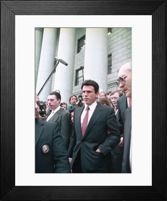 Framed Print : Michael Milken Leaving Court Framed Print : Michael Milken Leaving Court