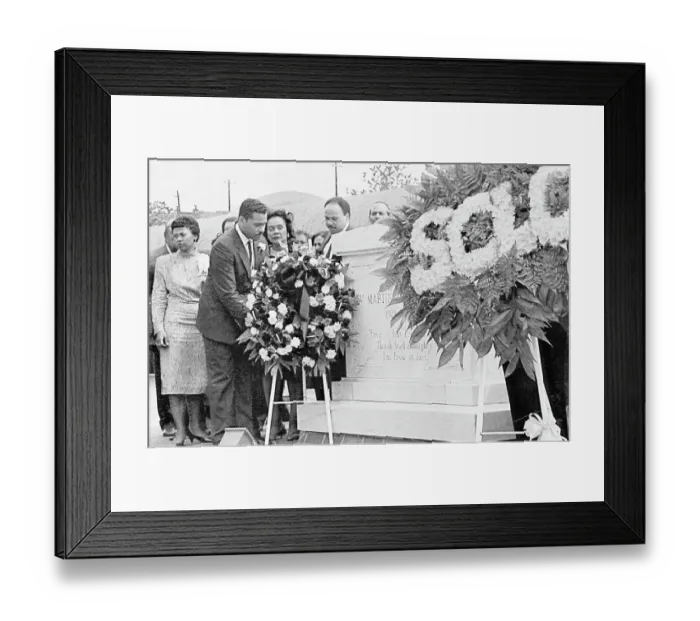 Framed Print : King Family Visiting Grave Framed Print : King Family Visiting Grave