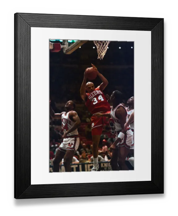 Framed Print : Charles Barkley Shooting Ball Framed Print : Charles Barkley Shooting Ball
