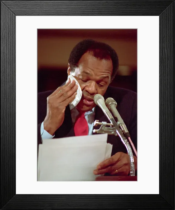 Framed Print : Marion Barry Wiping His Face Framed Print : Marion Barry Wiping His Face
