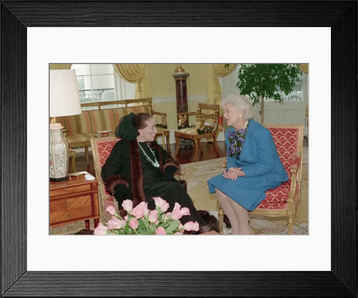 Framed Print : Martha Graham with Barbara Bush in White House Framed Print : Martha Graham with Barbara Bush in White House