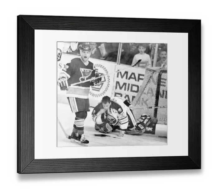 Framed Print : Clint Malarchuk with Neck Injury Framed Print : Clint Malarchuk with Neck Injury