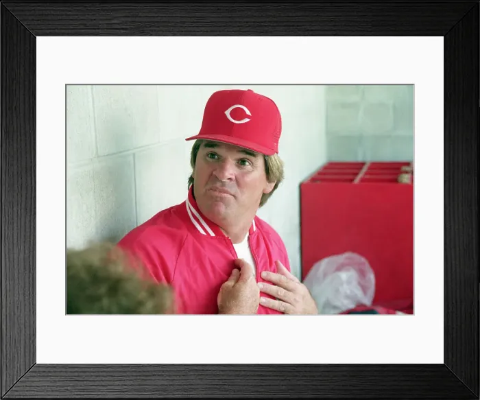 Framed Print : Pete Rose Reacts To Reporter's Question Framed Print : Pete Rose Reacts To Reporter's Question