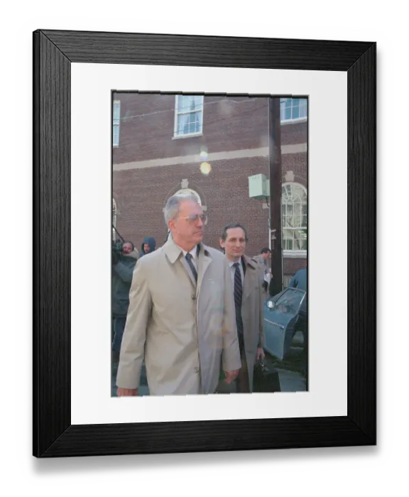 Framed Print : Charles Gardner Leaving Federal Court