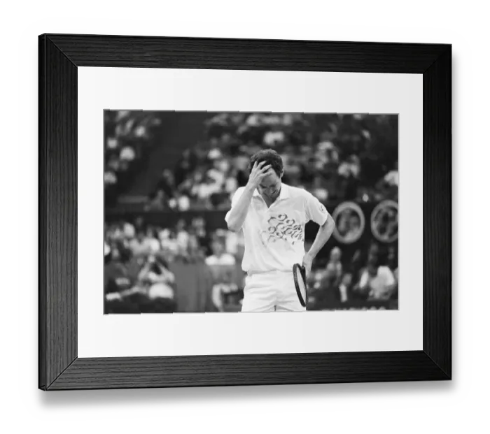 Framed Print : John McEnroe with Head in Hand Framed Print : John McEnroe with Head in Hand