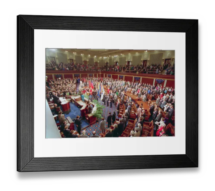 Framed Print : U.S. Congress Reciting the Pledge of Allegiance Framed Print : U.S. Congress Reciting the Pledge of Allegiance