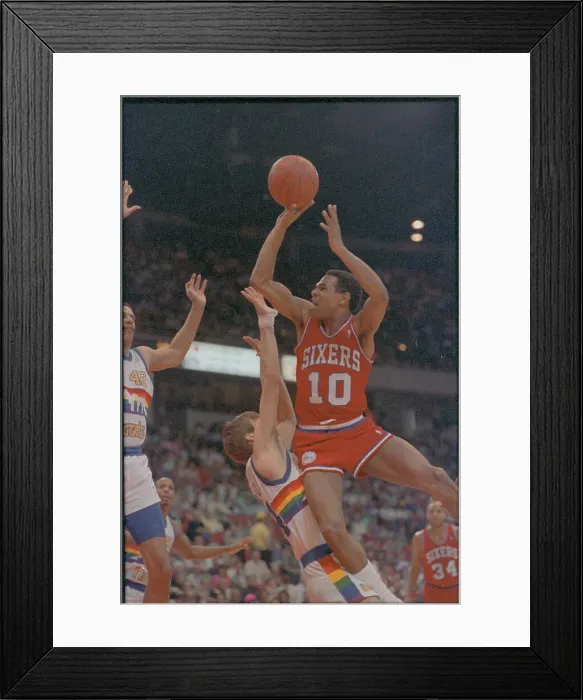 Framed Print : Maurice Cheeks Shooting Basketball Framed Print : Maurice Cheeks Shooting Basketball