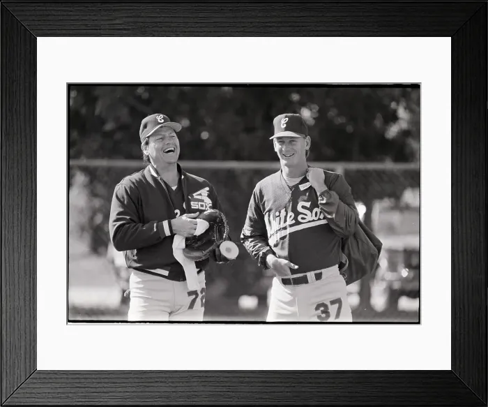 Framed Print : Carlton Fisk, Bobby Thigpen Laughing Framed Print : Carlton Fisk, Bobby Thigpen Laughing