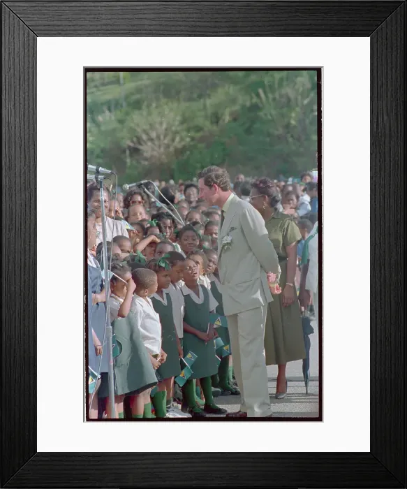 Framed Print : Prince Charles Talking to Schoolchildren Framed Print : Prince Charles Talking to Schoolchildren