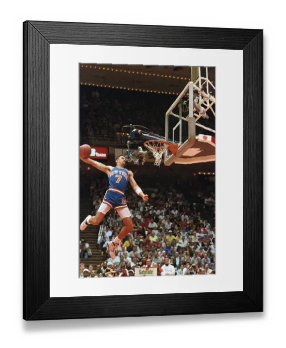 Framed Print : Kenny Walker Dunking Basketball Framed Print : Kenny Walker Dunking Basketball