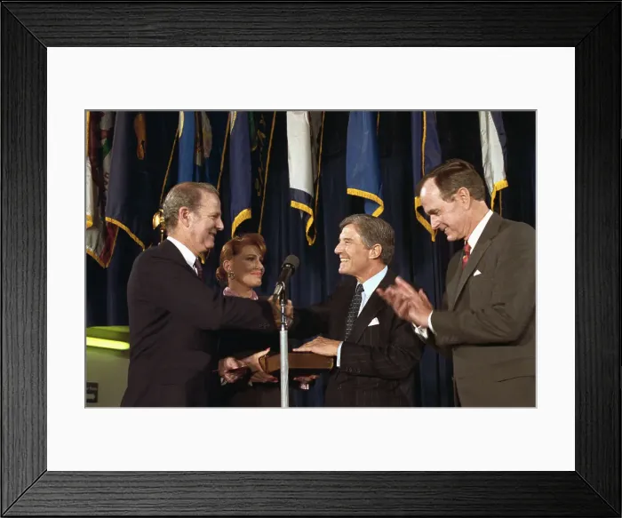 Framed Print : James Baker Swearing In Robert Mosbacher Framed Print : James Baker Swearing In Robert Mosbacher