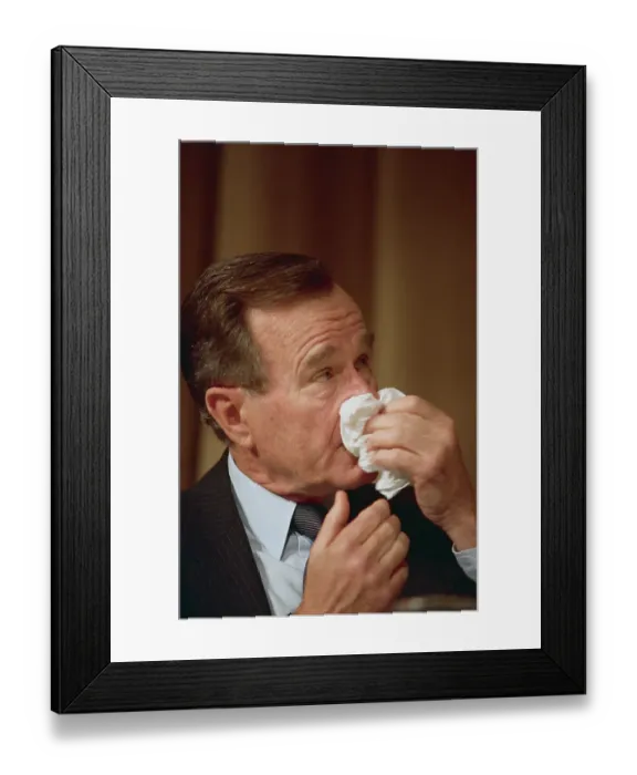 Framed Print : President George Bush Wiping His Face at Prayer Breakfast Framed Print : President George Bush Wiping His Face at Prayer Breakfast