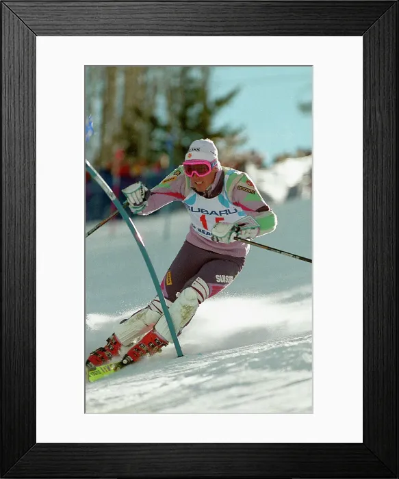 Framed Print : Pirim Zurbriggen Skiing Framed Print : Pirim Zurbriggen Skiing