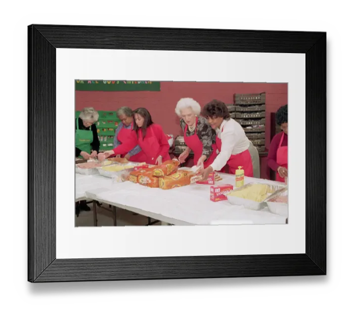 Framed Print : Barbara Bush Making Sandwiches Framed Print : Barbara Bush Making Sandwiches