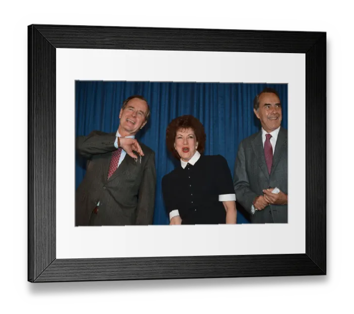 Framed Print : President George Bush and Elizabeth Dole Laughing Framed Print : President George Bush and Elizabeth Dole Laughing