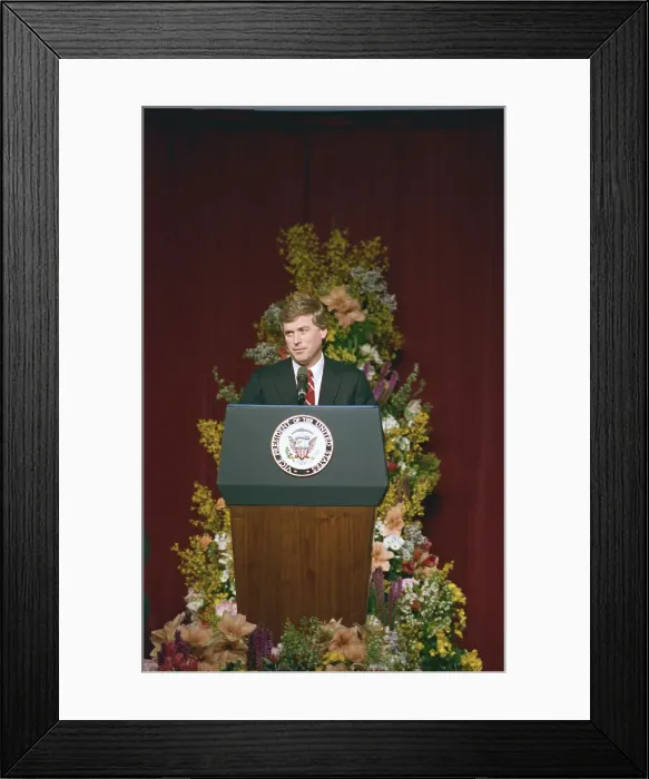 Framed Print : Dan Quayle at Podium Framed Print : Dan Quayle at Podium