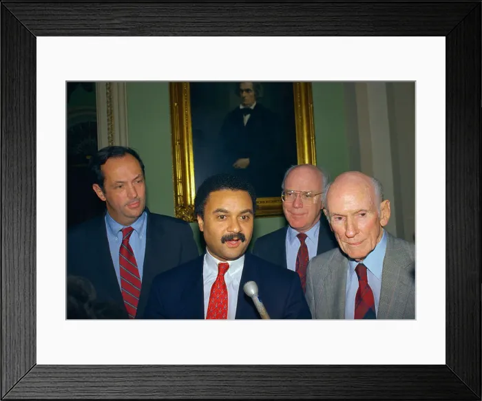 Framed Print : Bill Bradley with Other Politicians Framed Print : Bill Bradley with Other Politicians