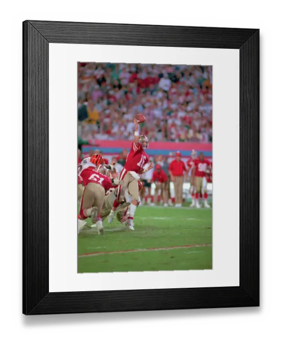 Framed Print : Joe Montana Throwing Football Framed Print : Joe Montana Throwing Football