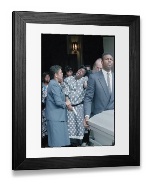 Framed Print : Aggrieved Mother Walking Behind Casket Framed Print : Aggrieved Mother Walking Behind Casket