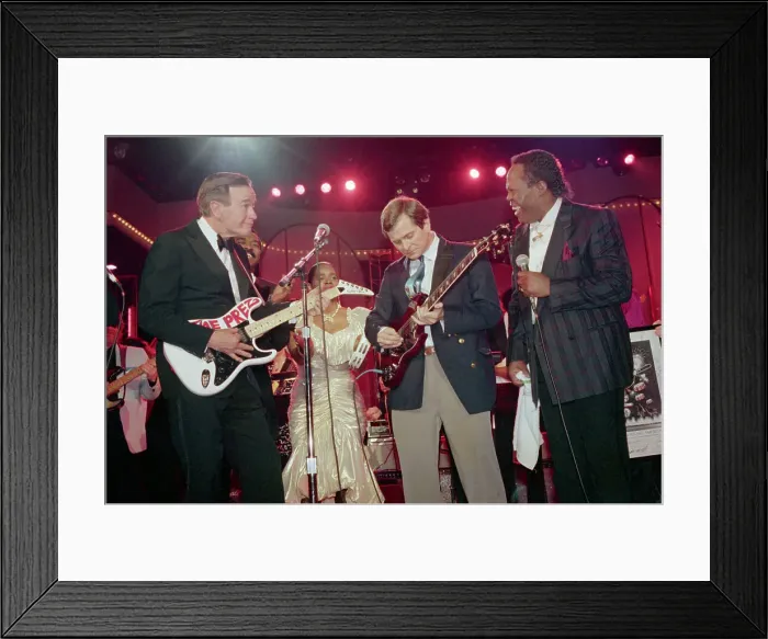 Framed Print : George Bush and Lee Atwater Playing Guitars Framed Print : George Bush and Lee Atwater Playing Guitars