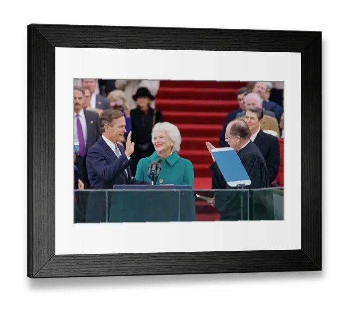 Framed Print : George Bush Being Sworn In Framed Print : George Bush Being Sworn In