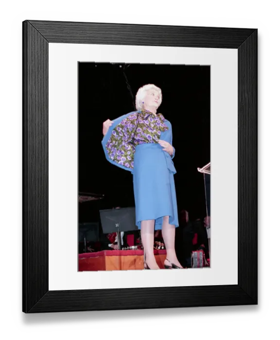 Framed Print : Barbara Bush Posing in Designer Suit Framed Print : Barbara Bush Posing in Designer Suit