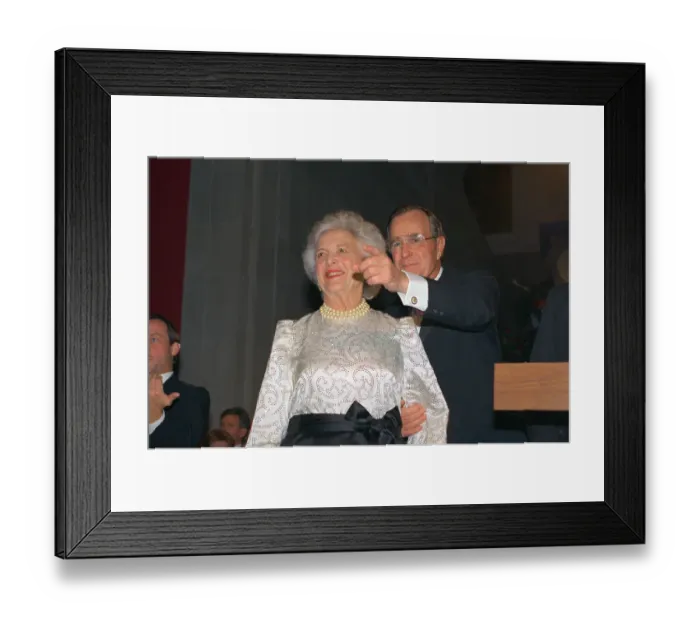 Framed Print : President and Mrs. George Bush Framed Print : President and Mrs. George Bush
