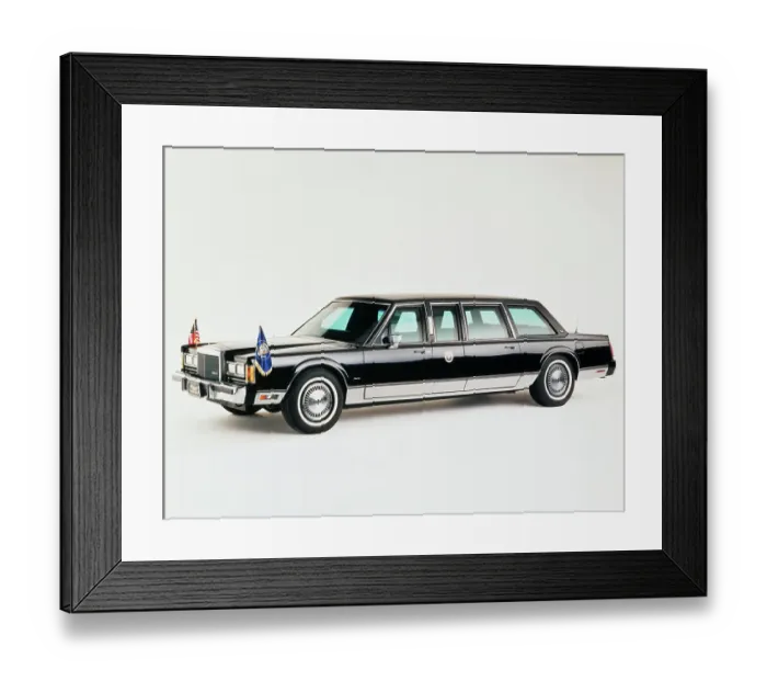 Framed Print : Presidential Limousine Equipped with Advanced Security