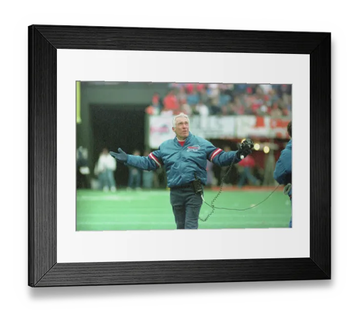 Framed Print : Marv Levy Protesting Call Framed Print : Marv Levy Protesting Call