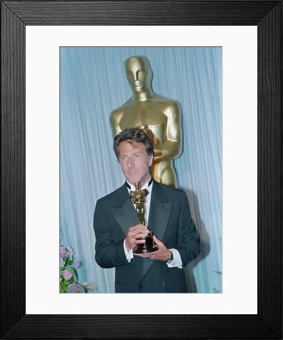 Framed Print : Dustin Hoffman Receiving Oscar Framed Print : Dustin Hoffman Receiving Oscar